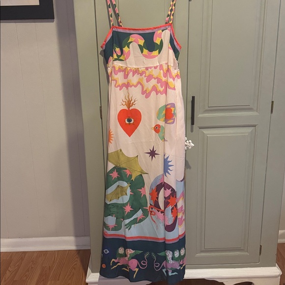 Farm Rio Inspired Colorful Patterned Maxi Dress - Picture 5 of 8